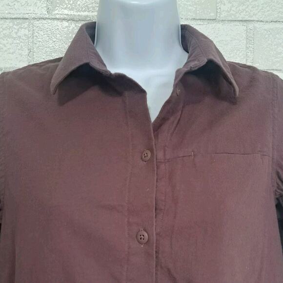 Lululemon Flannel Shirt Women's Size 2 XS Purple Button Up Cotton Soft Comfort - Picture 2 of 6